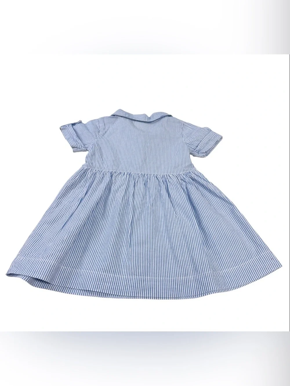 Carter’s Blue and White Striped Baby Dress with Bloomers 18mo.